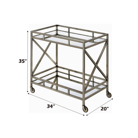 Kristensen - Serving Cart - Antique Gold HouseOfZazla