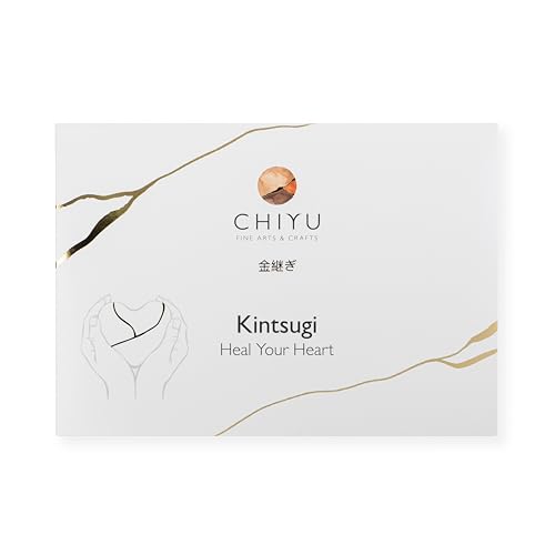 CHIYU Kintsugi kit - Heal Your Heart - Gold Glue - Includes Ceramic Heart - Gift Box - Kintsugi Repair Kit - Blush CHIYU
