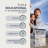 Craft Your Own 3D Military Vehicles Wooden Puzzle Set – 6 Fun DIY Brain Teasers WoodArtSupply