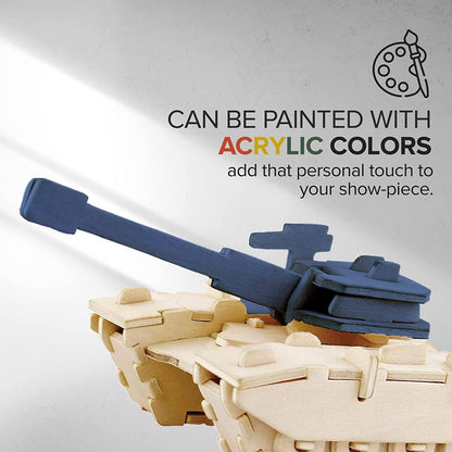 Craft DIY 3D Wooden Puzzle – 6 Assorted Military Vehicles Bundle Pack Set Brain Teaser - WoodArtSupply