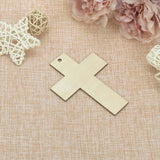 Cross Wooden Hanging Shaped Wood DIY Craft Cutout Slices with Hole Hemp Ropes Gift Tag (2.8X3.9 In, 20-Pack) WoodArtSupply
