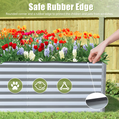 6x3x2ft Galvanized Raised Garden Bed HouseOfZazla
