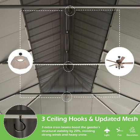 14'x20' Hardtop Gazebo with Resin Roof HouseOfZazla