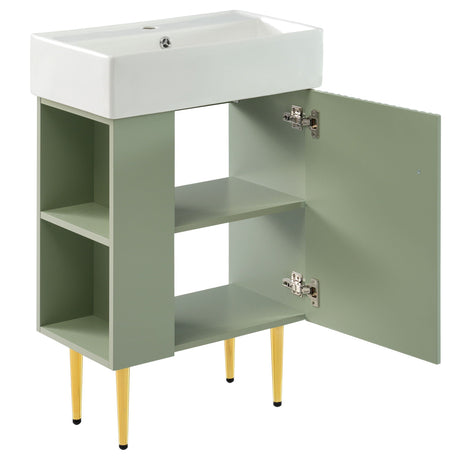 Bathroom Vanity, Combo Cabinet, Bathroom Storage Cabinet, Single Ceramic Sink HouseOfZazla