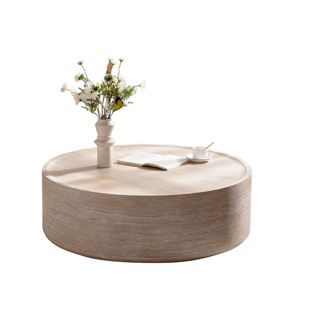 39.37" Round Coffee Table with Mars Pattern HouseOfZazla