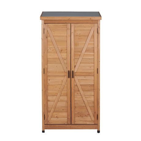 Outdoor Storage Shed With Vertical Tool Cabinet For Backyard HouseOfZazla