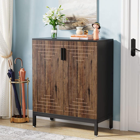 Shoe Cabinet With Doors, 5 Tiers Shoe Storage Organizer HouseOfZazla
