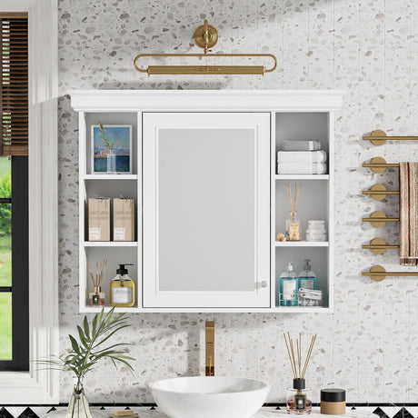 Wall Mounted Bathroom Storage Cabinet With Mirror Door HouseOfZazla