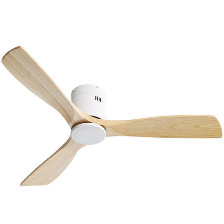 Low Profile Ceiling Fan DC, 3 Blade, Noiseless Reversible Motor, Remote Control HouseOfZazla