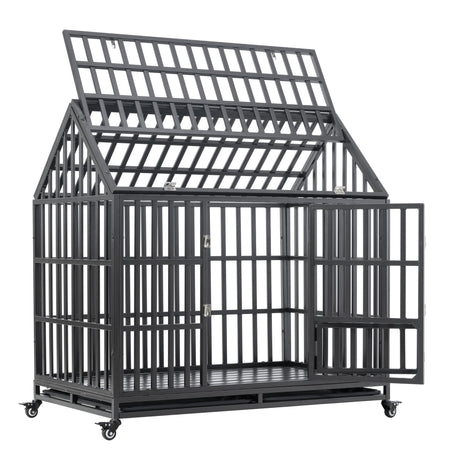 Heavy Duty Dog Crate Lockable Wheels HouseOfZazla