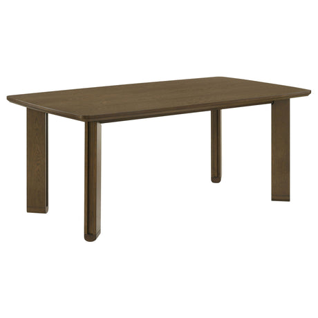Crispin - 7 Piece Rectangular Dining Table Set With Upholstered Chairs - Brown HouseOfZazla