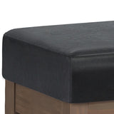 Milltown Large Ottoman Bench - Midnight Black