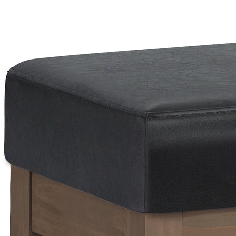 Milltown Large Ottoman Bench - Midnight Black HouseOfZazla