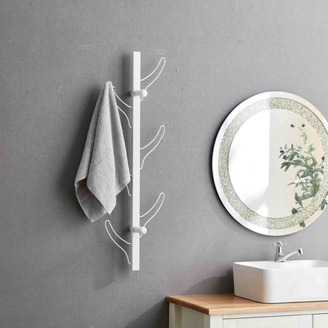 Vertical Eight Hook Coat Rack Wall Mount HouseOfZazla