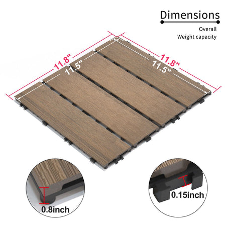 Patio Deck Tiles, Pack Of 22 HouseOfZazla