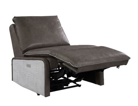 Metier Power Motion Recliner - Gray / Aluminum HouseOfZazla
