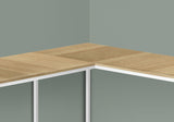 L-Shaped Corner Computer Desk with Contemporary Marble Look