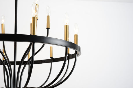15-Light Industrial Iron Candle Chandelier Modern Farmhouse Pendant Light HouseOfZazla