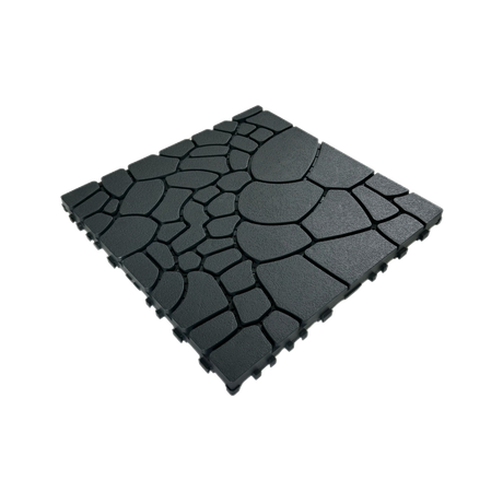Stone Texture 12" Patio Deck Tiles - 44pcs HouseOfZazla