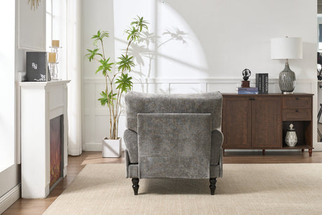 Modern Grey Upholstered Chaise Lounge Sofa Recliner HouseOfZazla