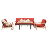 Outdoor Wicker Patio Furniture Sets 4 Pieces