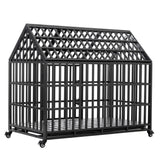 Heavy Duty Dog Crate Lockable Wheels