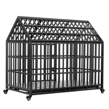Heavy Duty Dog Crate Lockable Wheels HouseOfZazla