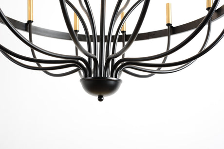 15-Light Industrial Iron Candle Chandelier Modern Farmhouse Pendant Light HouseOfZazla