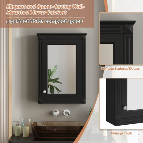 Wall Mounted Bathroom Storage Medicine Cabinet For Over Toilet With Mirror HouseOfZazla