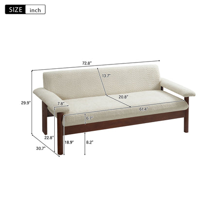 Loveseat Sofa 2 Seater Couch with Armrest Pillows HouseOfZazla