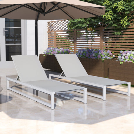 Chaise Lounge With 5 Reclining Positions, Outdoor Patio Lounge Chairs HouseOfZazla