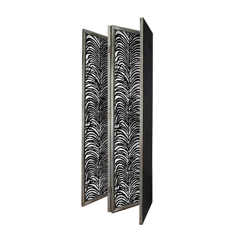 Room Divider, Herero 4 Panel Decorative Screen - Black HouseOfZazla