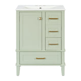 Bathroom Vanity, Modern Bathroom Cabinet With Sink Combo Set, Bathroom Storage Cabinet With A Soft Closing Door And 3 Drawers, Solid Wood Frame