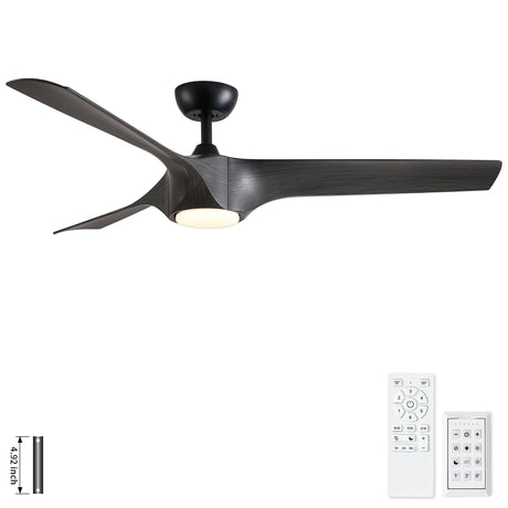 Reversible Quiet Motor Ceiling Fan Light With ABS Blades HouseOfZazla