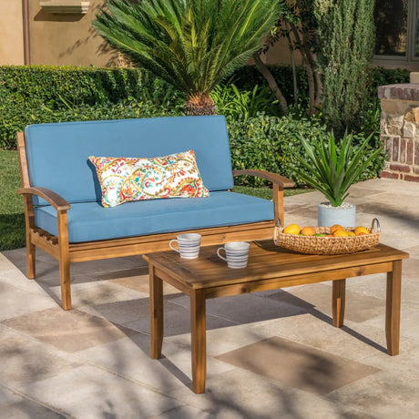 Outdoor Chat Set With Coffee Table and Loveseat HouseOfZazla