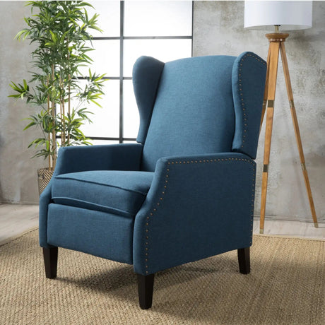 Westeros Wing Back Fabric Upholstered Recliner HouseOfZazla