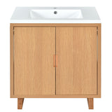 Bathroom Vanity Set With Sink, Combo Cabinet, Bathroom Storage Cabinet, Solid Wood Frame