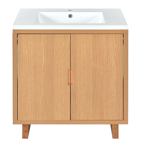 Bathroom Vanity Set With Sink, Combo Cabinet, Bathroom Storage Cabinet, Solid Wood Frame HouseOfZazla