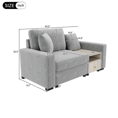 Modular Sofa Couch With Storage Armrest And Center Console HouseOfZazla