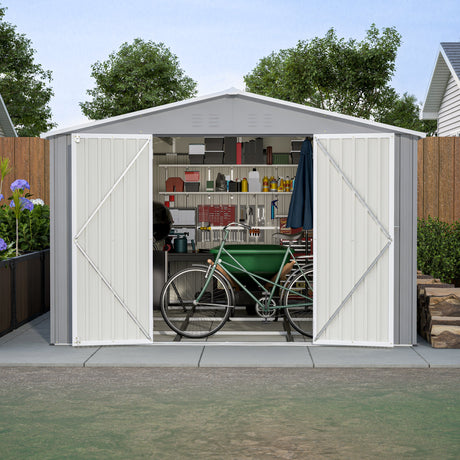 10 x 12 ft. Outdoor Storage Shed with Floor Frame Kit HouseOfZazla