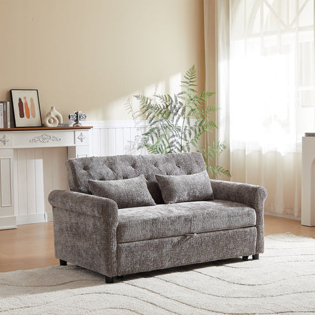 Loveseat Sofa Bed, Pull - Out Couch Sleeper & 2 Pillows HouseOfZazla