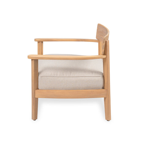 Mallorca Acacia Wood Club Chair With Seat Cushion HouseOfZazla