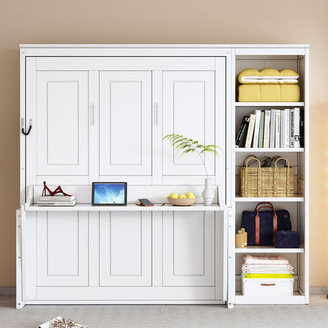 Sturdy Murphy Bed With Desk And Bookshelf HouseOfZazla