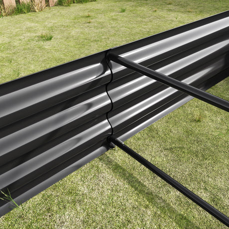 Raised Garden Bed Outdoor 6×3×1 ft Metal Raised Rectangle Planter Bed HouseOfZazla