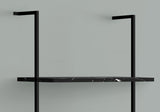 5-Tier Ladder Bookshelf with Marble Look for Office & Home