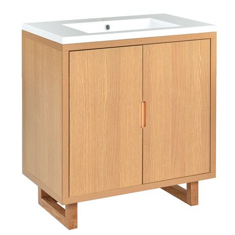 Bathroom Vanity Set With Sink, Combo Cabinet, Bathroom Storage Cabinet, Solid Wood Frame HouseOfZazla
