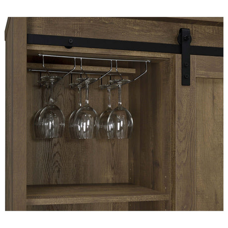 Arcata - Sliding Door Bar Cabinet - Oak HouseOfZazla