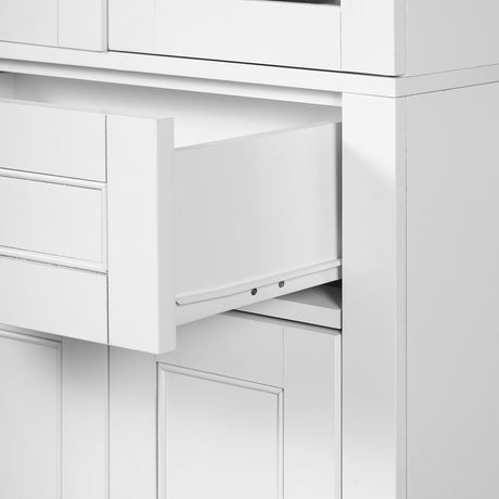 Bathroom Storage Cabinet, Adjustable Shelves & Drawer, Freestanding Tower HouseOfZazla