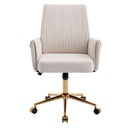 Ergonomic Mid-Back Office Chair With Striped Fabric HouseOfZazla