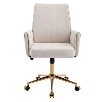 Ergonomic Mid-Back Office Chair With Gold Base